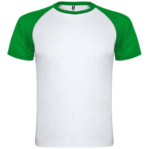 T-shirt sport manches courtes Enfant Indianapolis ROLY Blanc et Vert fougère